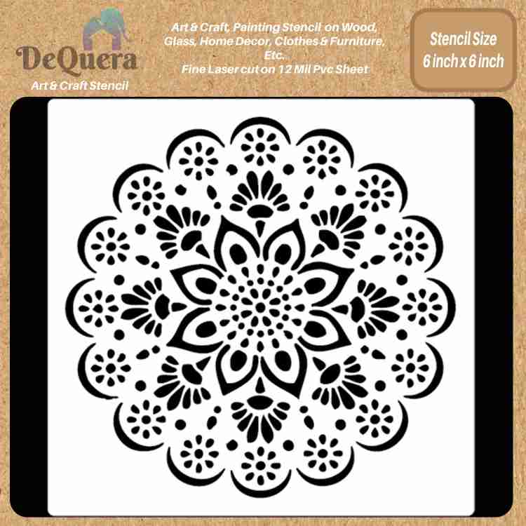 DEQUERA DeQuera Mandala Stencil for Craft and Art for Adults