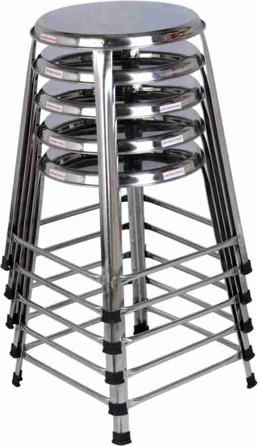 Stainless steel outlet stool