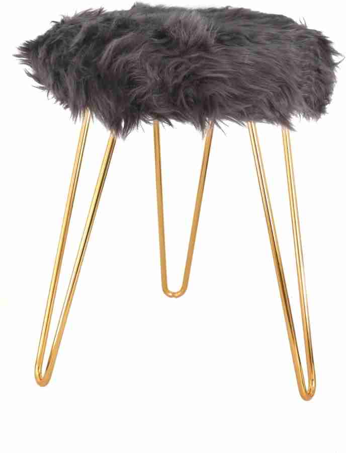 The Procure Store Comfortable and Soft Texture Round Black Fur Stool Living Bedroom Stool Price in India Buy The Procure Store Comfortable and Soft Texture Round Black Fur Stool Living