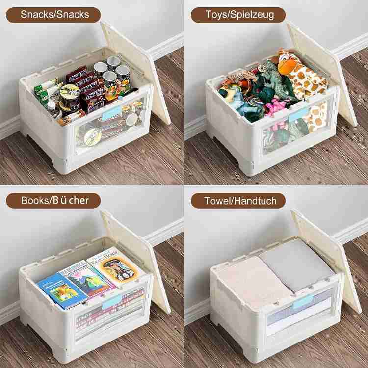 Foldable storage hot sale box with lid