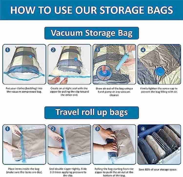 DEKIYANZ Vacuum Packing Bags Space Saver Travel Storage Bag Vacuum