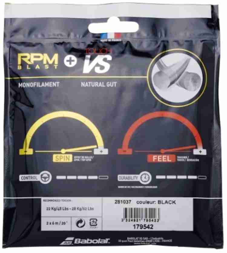 BABOLAT HYBRID RPM Blast 125 + Touch VS 130 16 Tennis String - 12 
