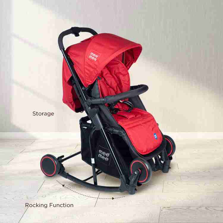 MeeMee 2 in 1 Baby Pram with Rocker Extra Storage 3 Level Adjustable Canopy 0 3 Yrs Stroller Cum Rocker Buy Stroller Cum Rocker in India Flipkart