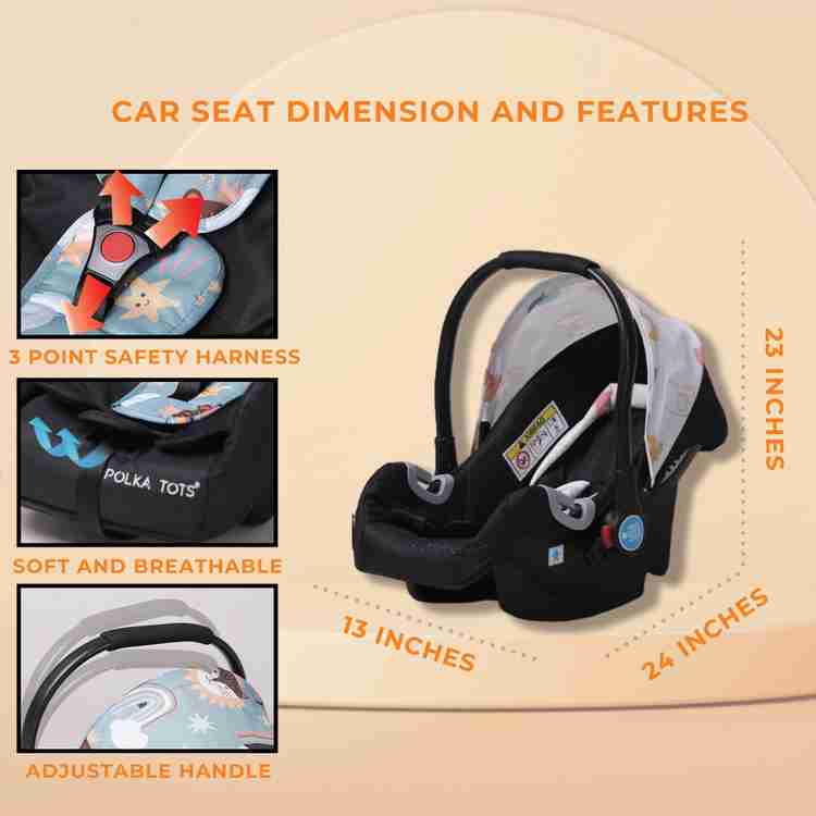 POLKA TOTS Elephant Printed Stroller and Car Seat Combo for Unisex Kids Travel system Buy Travel system in India Flipkart