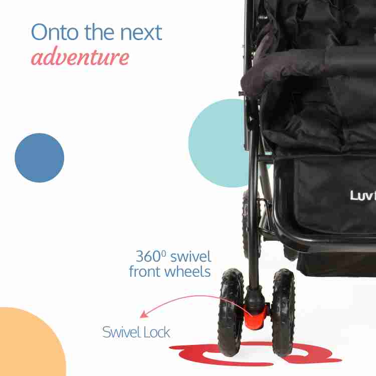 Luvlap baby stroller pram starshine light red clearance