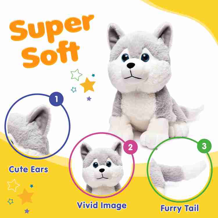 Big husky store dog stuffed animal