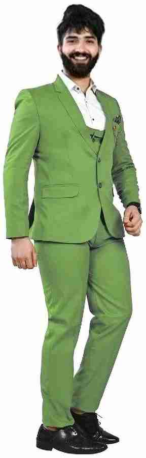 Green coat pant 3 piece sale