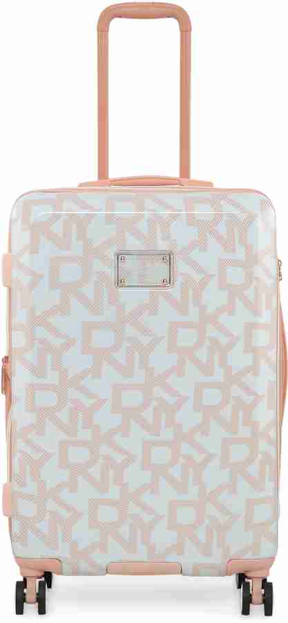 White dkny suitcase sales