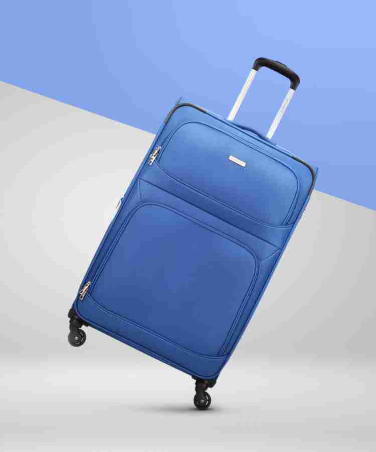 ARISTOCRAT Trigon Set of 3 Cabin Medium Large 56 68 77 cm Softcase 4 Wheels Cabin Check in Set 4 Wheels 30 inch Blue Price in India Flipkart