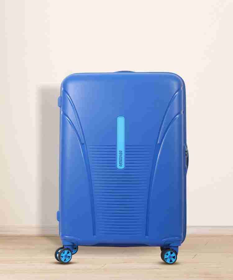 AMERICAN TOURISTER Skytracer Plus Hard Trolley 68 Cm Check in Suitcase 4 Wheels 27 inch Blue Price in India Flipkart