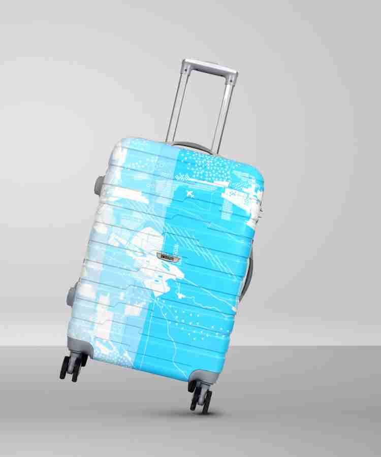 Electron Hardsided Polycarbonate Luggage Trolley Bag Cabin Suitcase 4 Wheels 24 inch Sky Blue Price in India Flipkart