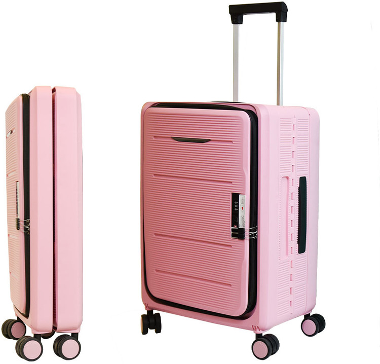 Pink Samsonite Trolley Bags Usha Shriram 24 Inch Collapsible - Technical View