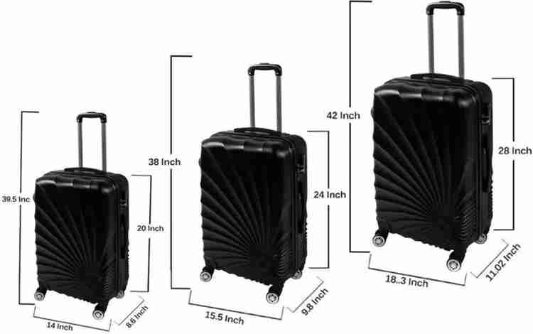 Luggage bag dimensions shop
