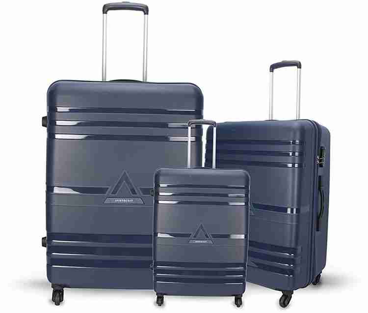 VIP Aristocrat Trolley bag Number Lock Antitheft Zip 8Wheel Small Medium Large Check in Suitcase 8 Wheels 28 inch Blue Price in India Flipkart