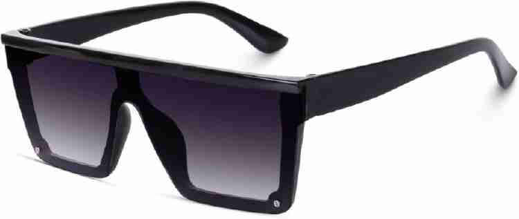 Buy ALFATOORE Rectangular Sunglasses Black For Men & Women Online @ Best  Prices in India