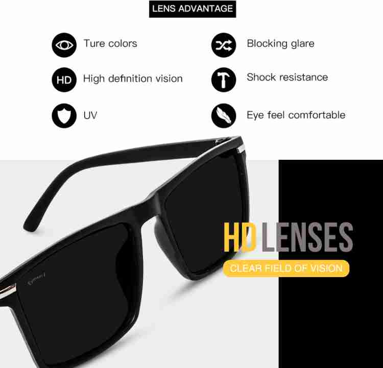 Buy Legend Eyewear Wayfarer, Aviator Sunglasses Black For Men