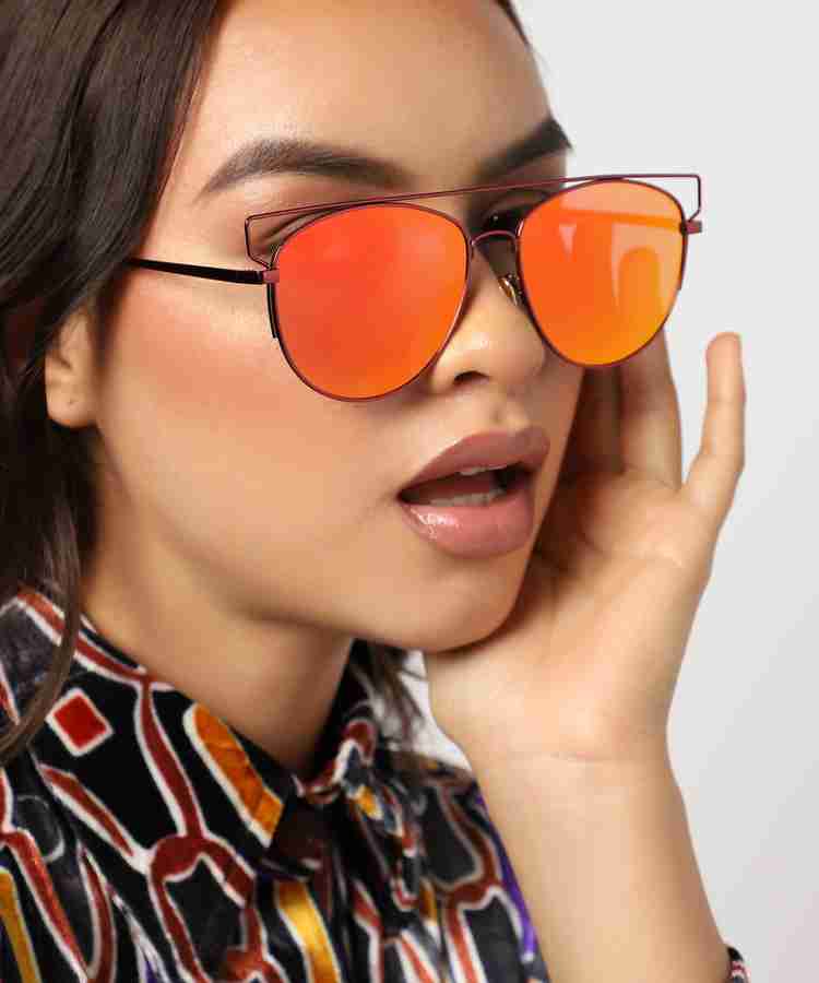Buy Haute Sauce Wayfarer Sunglasses Orange For Men Women Online