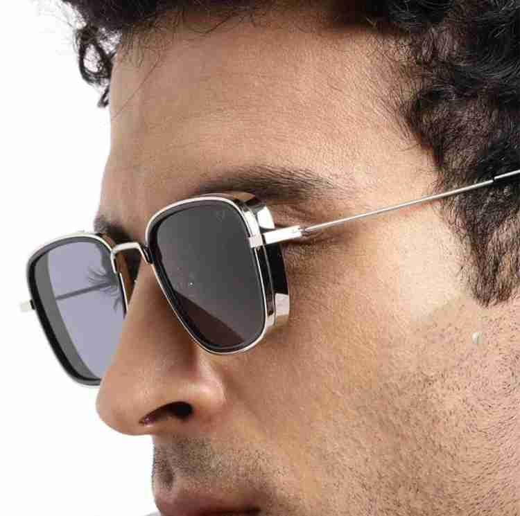 Buy Eymen I Retro Square Sunglasses Black For Men & Women Online @ Best  Prices in India