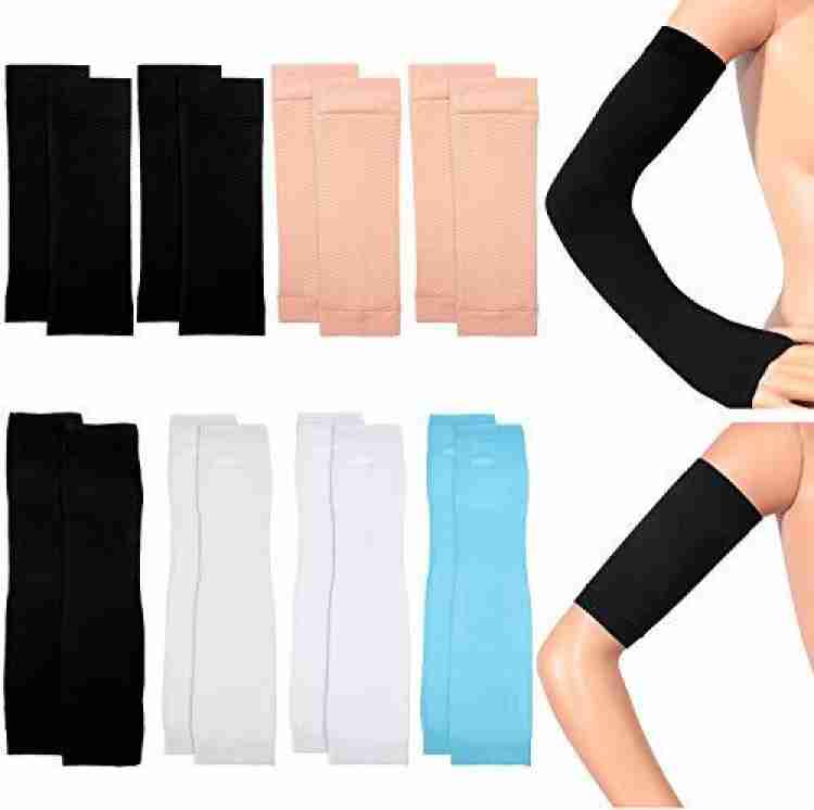 SATINIOR 8 Pairs Arm Shapers Set Upper Arm Compression Sleeve