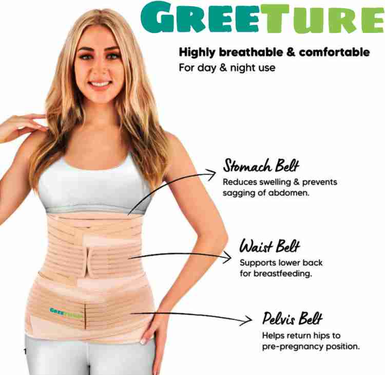 Greeture 3 in 1 Post pregnancy belt after delivery postpartum recovery  maternity wrap Back / Lumbar Support - Buy Greeture 3 in 1 Post pregnancy  belt after delivery postpartum recovery maternity wrap