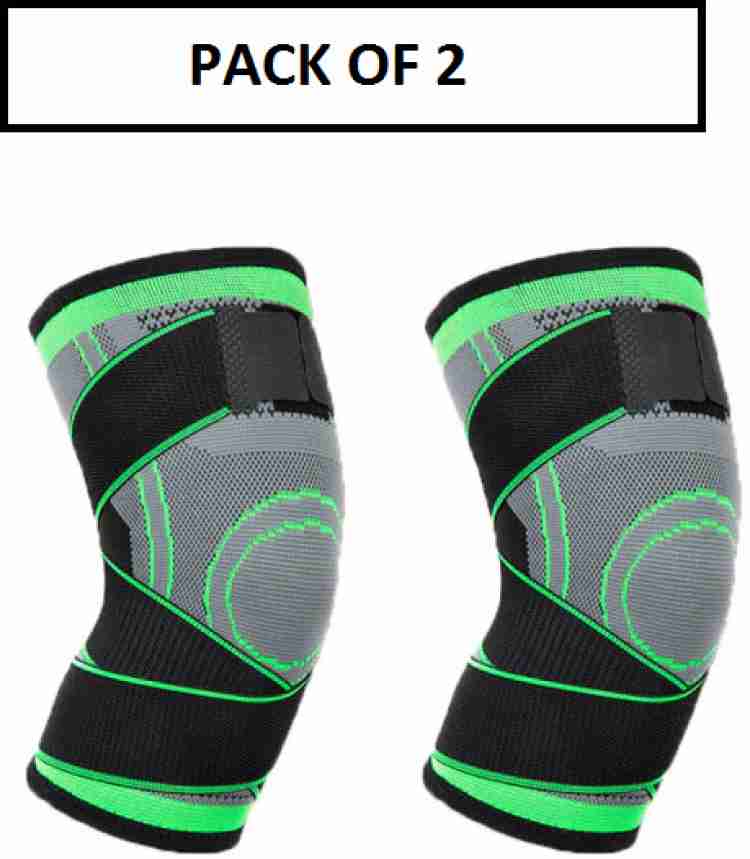 2-Pack Arthritis Knee Compression Sleeves, Knee Brace with Compression  Straps, Knee Support Stabilizers for Running, Jogging, Sports, Men and  Women (Green, Medium) : : Sports & Outdoors