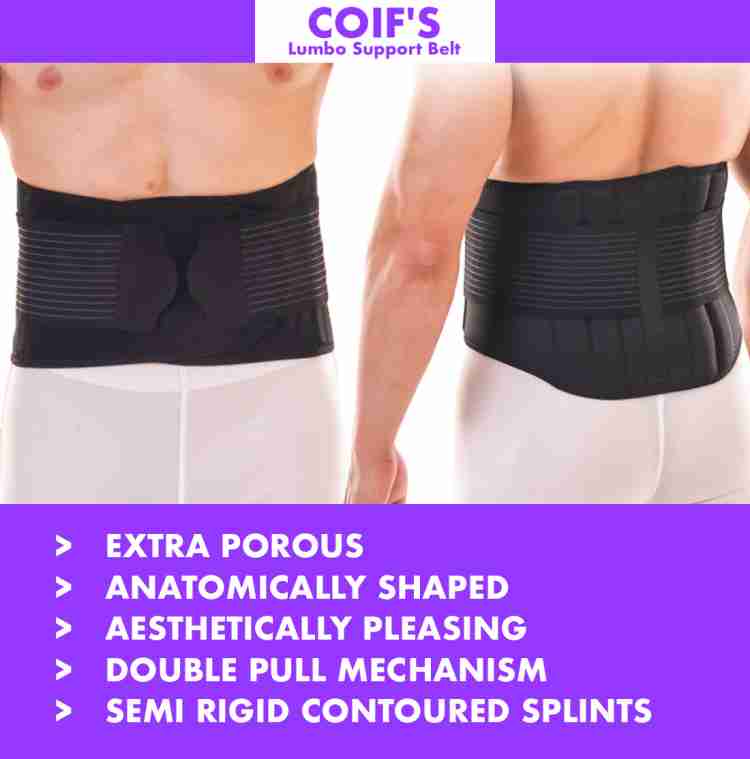 COIF Lower Back Support Lumbar Corset Belt for Waist pain relief