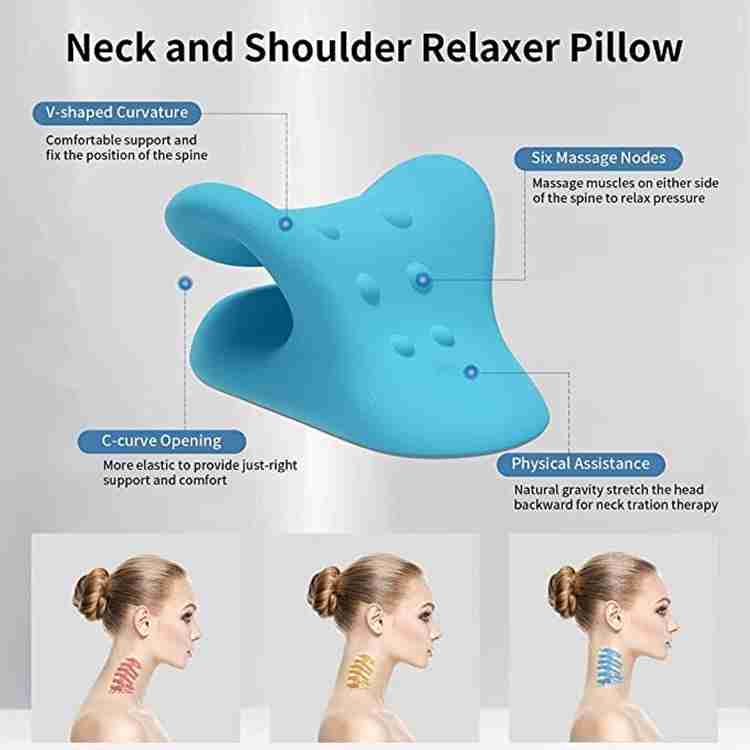 Cervical neck and shoulder relaxer pillow top