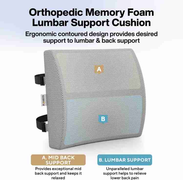 FOVERA Orthopaedic Lumbar Support Memory Foam Cushion Back Lumbar Support Buy FOVERA Orthopaedic Lumbar Support Memory Foam Cushion Back Lumbar Support Online at Best Prices in India Fitness Flipkart....