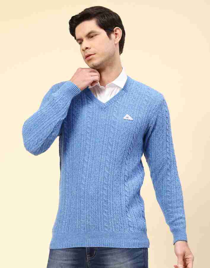 MONTE CARLO Self Design V Neck Casual Men Blue Sweater Buy MONTE CARLO Self Design V Neck Casual Men Blue Sweater Online at Best Prices in India Flipkart