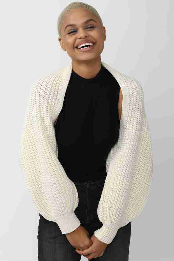 FOREVER 21 Self Design Casual Women Beige Sweater Buy FOREVER 21
