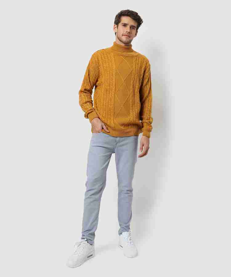 Mens yellow cheap sweater outfit