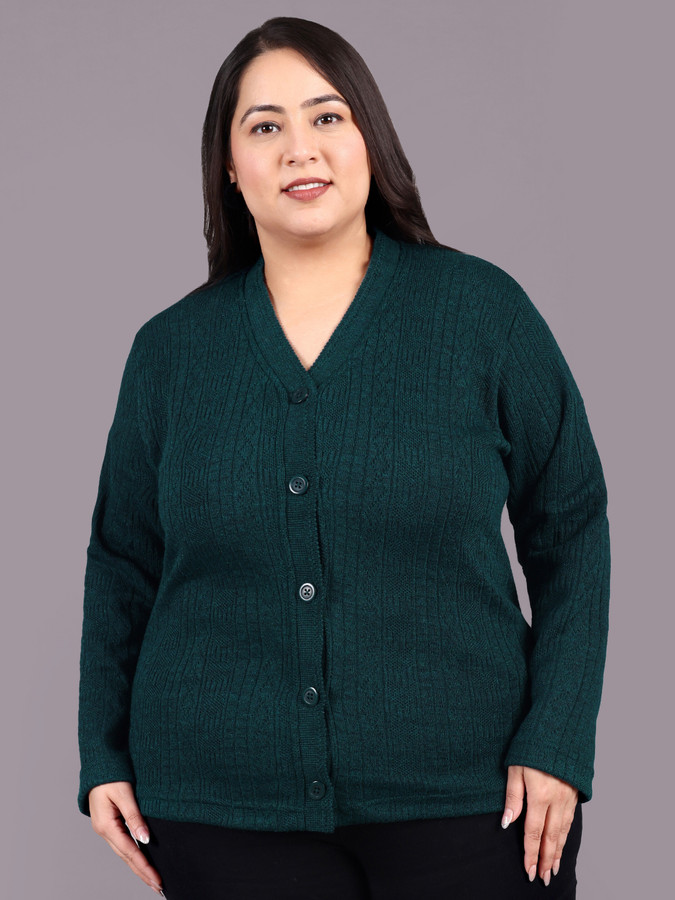 Army Green Sweater Womens Women Knit Sweater With Button Details