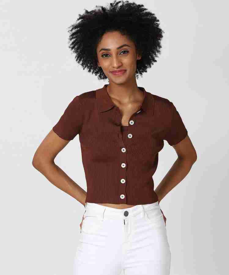 FOREVER 21 Solid Collared Neck Casual Women Brown Sweater Buy FOREVER 21 Solid Collared Neck Casual Women Brown Sweater Online at Best Prices in India Flipkart