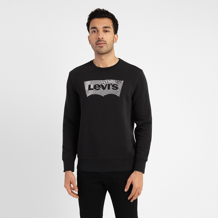 levi's full sleeve graphic print men sweatshirt