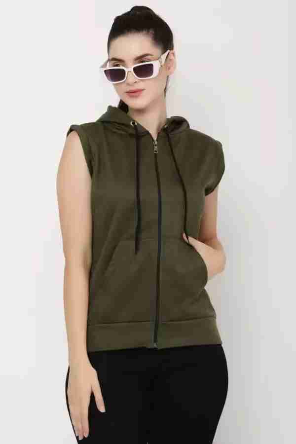 Sleeveless sweatshirt womens cheap