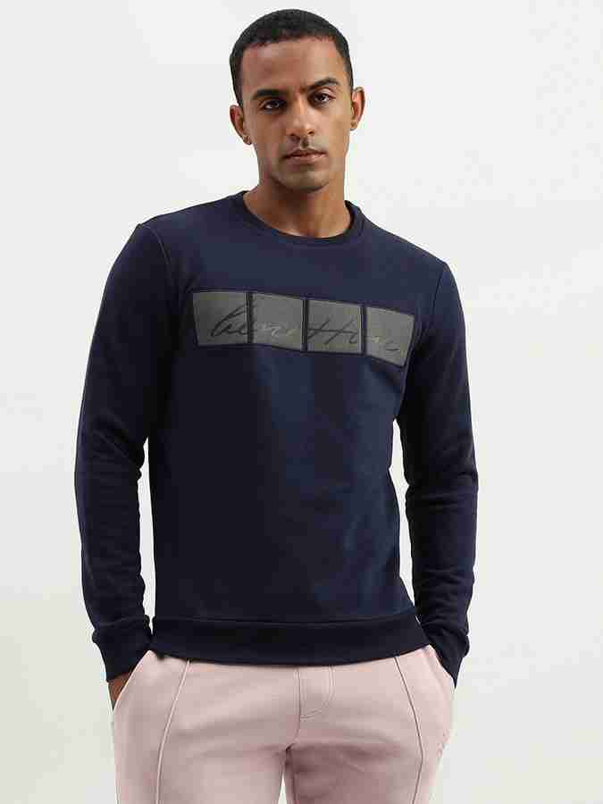 United colors of benetton full sleeve solid men's sweatshirt on sale