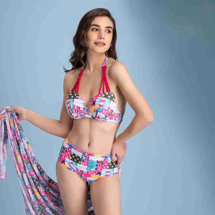 Lovebird Lingerie VY8186 3PSC BIKINI SET WITH SARONG Printed Women Swimsuit  - Buy Lovebird Lingerie VY8186 3PSC BIKINI SET WITH SARONG Printed Women  Swimsuit Online at Best Prices in India