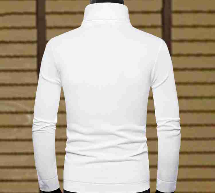 full neck white t shirt