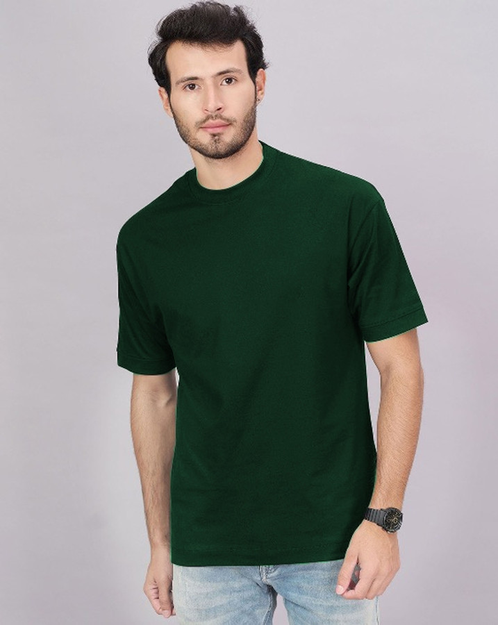 PP Vastram Solid Men Round Neck Dark Green T-Shirt - Buy PP Vastram Solid  Men Round Neck Dark Green T-Shirt Online at Best Prices in India | Flipkart .com