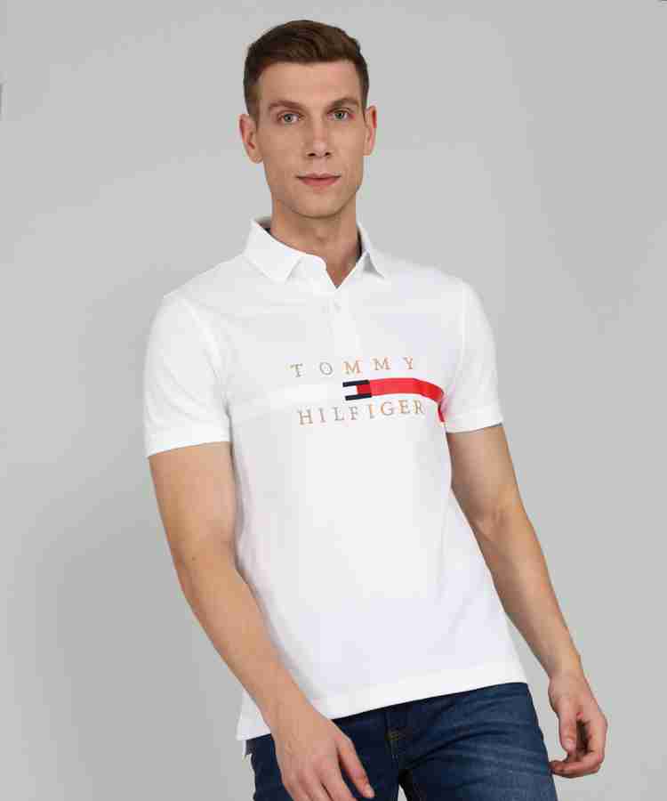 TOMMY HILFIGER Solid Men Polo Neck White T Shirt Buy TOMMY HILFIGER Solid Men Polo Neck White T Shirt Online at Best Prices in India Flipkart
