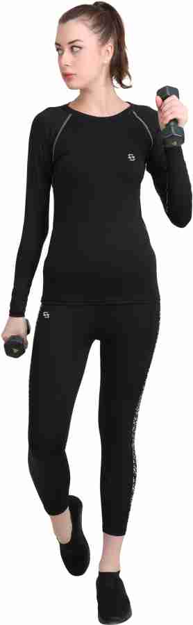 Compression Suit for Woman, Compression Top Shirt + Pant Legging, Ladies  Compression Base Layer Top Long Sleeve Thermal Gym Sports Shirt, Compression  Pant, Compression Suit, Inner Leggie, Compression Suit for Women