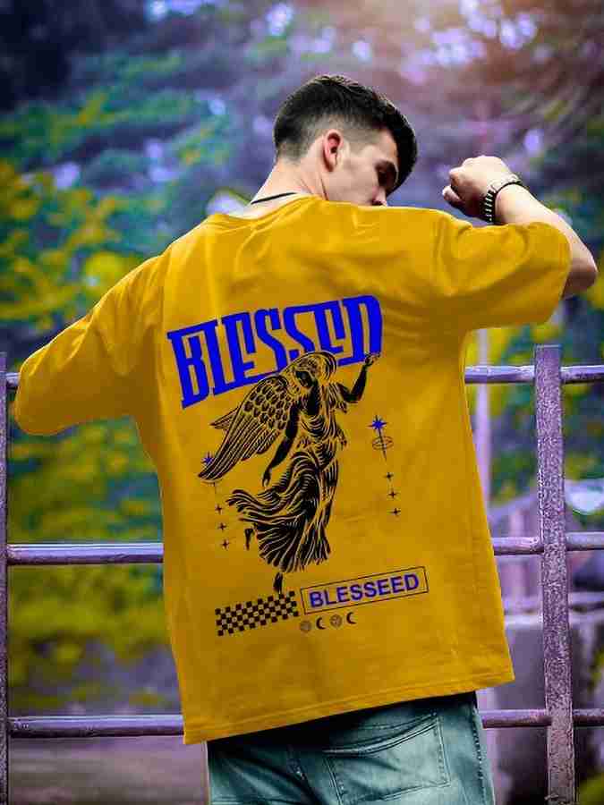 Yellow blessed sweatshirt top
