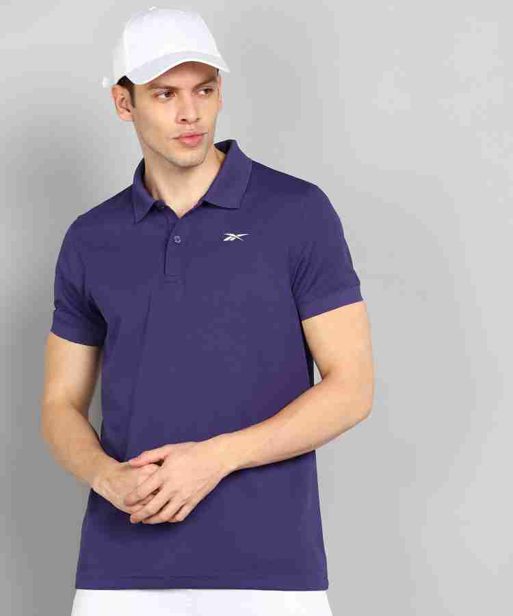 Reebok polo deals shirts mens purple