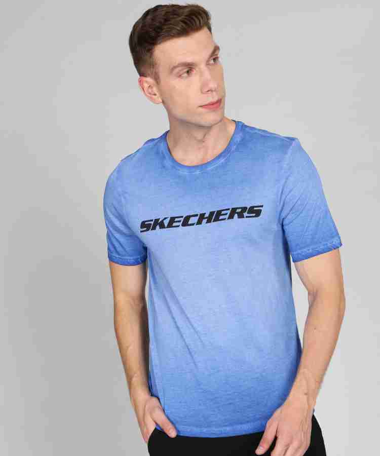 Skechers t shirt blue new arrivals