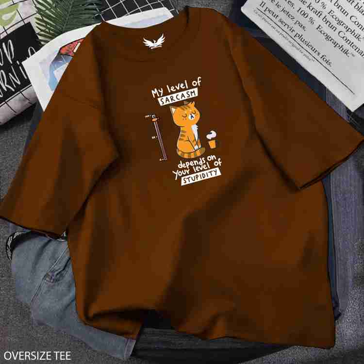 Brown t shirt womens top