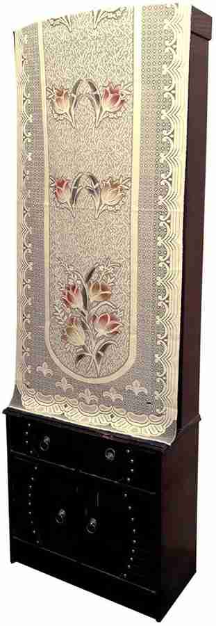 Dressing table store with covered mirror