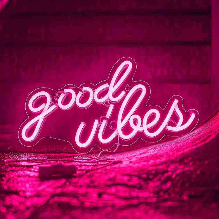 LIGHTRON Good vibes neon led light signs for Room decor part