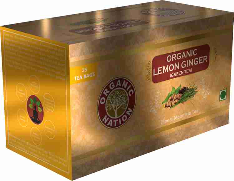 Organic Nation Organic Lemon Ginger Tea For Weight Loss and Improved Metabolism Ginger Lemon Green Tea Bags Box Price in India Buy Organic Nation Organic Lemon Ginger Tea For Weight