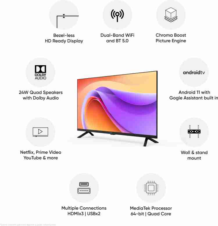 realme 80 cm (32 inch) HD Ready LED Smart Android TV