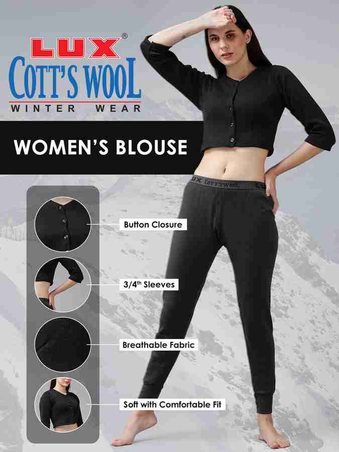 Lux cotts wool thermals for ladies best sale